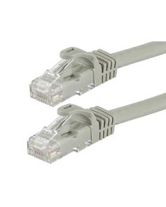 Monoprice FLEXboot Cat6 Ethernet Patch Cable - Snagless RJ45 Stranded 550MHz UTP Pure Bare Copper Wire 24AWG 0.5ft Gray