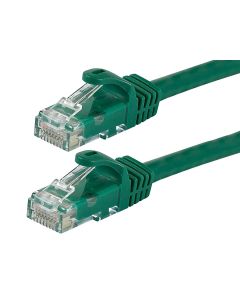 Monoprice FLEXboot Cat6 Ethernet Patch Cable - Snagless RJ45 Stranded 550MHz UTP Pure Bare Copper Wire 24AWG 14ft Green