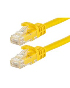 Monoprice FLEXboot Cat6 Ethernet Patch Cable - Snagless RJ45 Stranded 550MHz UTP Pure Bare Copper Wire 24AWG 14ft Yellow