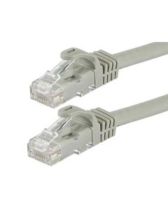 FLEXboot Cat6 Ethernet Patch Cable - Snagless RJ45 Stranded 550MHz UTP Pure Bare Copper Wire 24AWG 5m Gray 5 pack