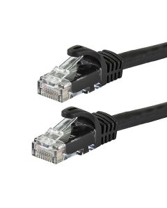 FLEXboot Cat6 Ethernet Patch Cable - Snagless RJ45 Stranded 550MHz UTP Pure Bare Copper Wire 24AWG 7m Black 5 pack