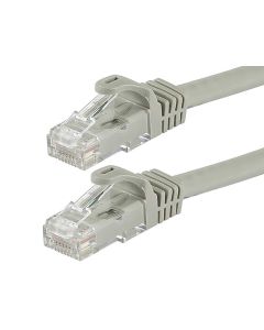 Flexboot Cat6 Ethernet Patch Cable - Snagless RJ45 Stranded 550MHz UTP Pure Bare Copper Wire 24AWG 10m Gray 5 pack