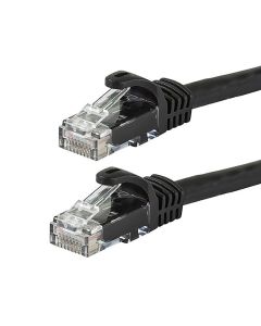 Monoprice FLEXboot Cat6 Ethernet Patch Cable - Snagless RJ45 Stranded 550MHz UTP Pure Bare Copper Wire 24AWG 75ft Black