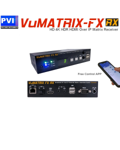 VuMATRIX-FIBER-RX-POE  RECEIVER Unit - HD 4K Matrix Over FIBER OPTIC Extender