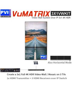 VuMATRIX- 4K VIDEOWALL 3X1  -  with Control App