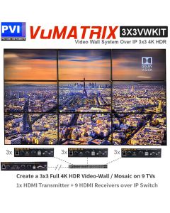 VuMATRIX- 4K Videowall 3X3   -  with Control App