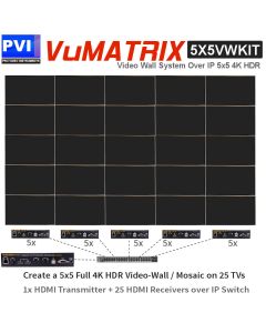 VuMATRIX- 4K VIDEOWALL 5X5 with Control App