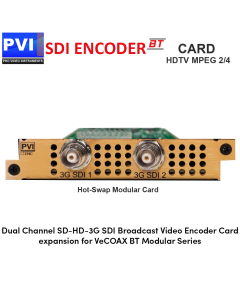 PVI-ENC2-SDI   -  2 Channel SD/HD 3G-SDI  Encoder Card  Mpeg 2/4 for VeCOAX BT Chassis