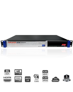 VEPLAYER ULTRA-4  RACK  |  Four channels SDI over IP video encoder streaming server to distribute IPTV